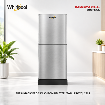 Whirlpool 236 Liters Fresh Magic Pro Frost Refrigerator – Chromium Steel XWH